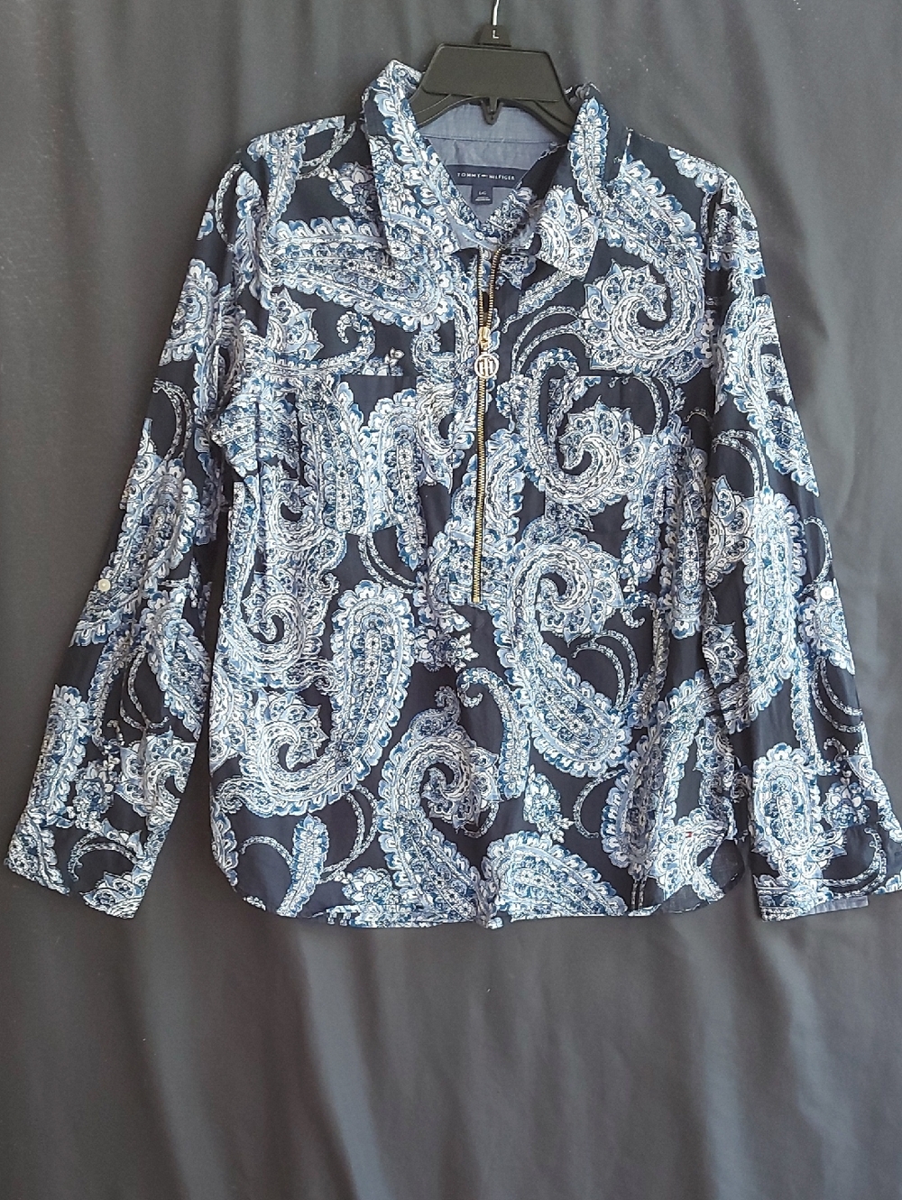 Tommy Hilfiger Blue and Navy Paisley Shirt
